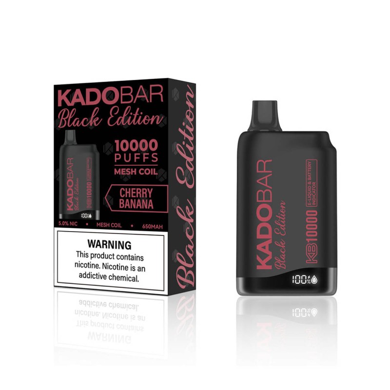 Kado Bar Edición Negra KB10000 Puff Banana con Cereza