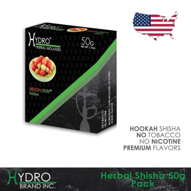 Hydro® Hookah Melon Dew Shisha Sin Nicotina Caja de 10 unidades x 50g