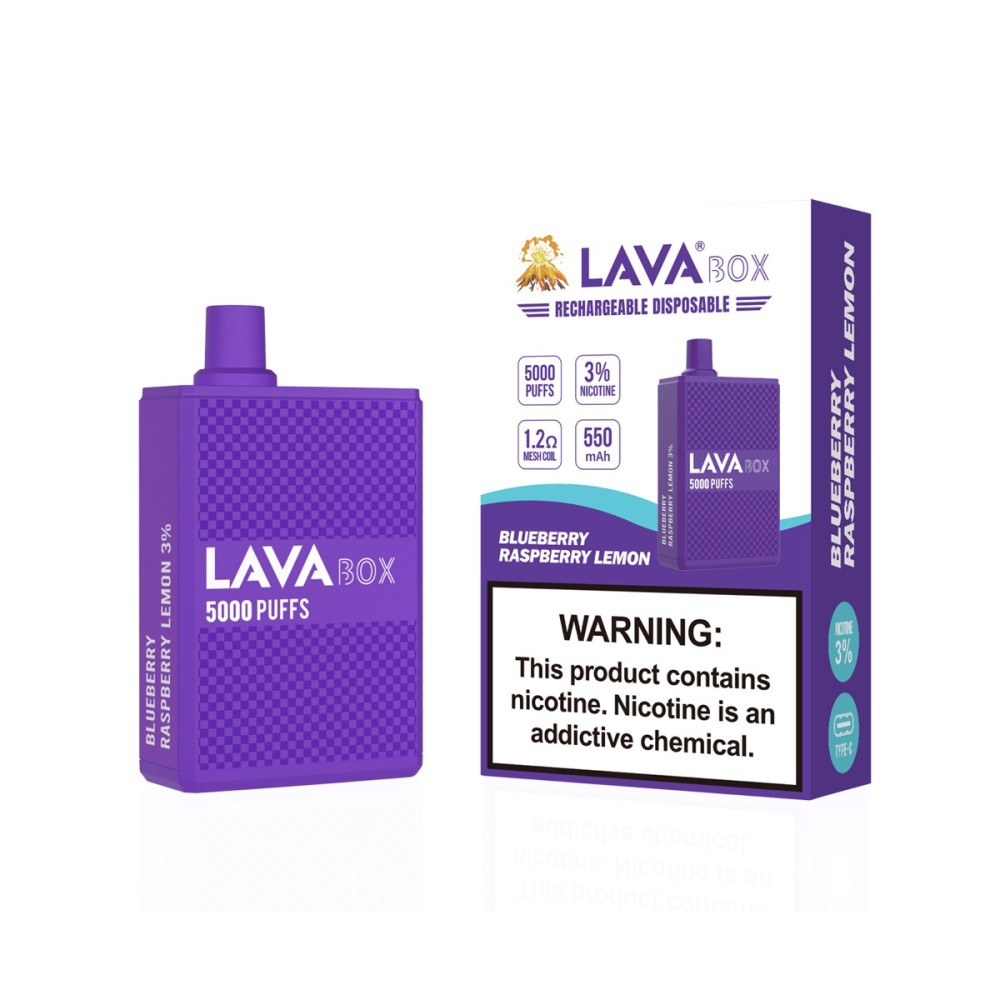 Vape desechable Lava Box arándano frambuesa limón